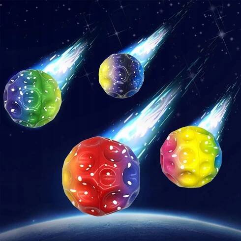 Míč Moon Ball – 4 kusy, pěnový skákací míč