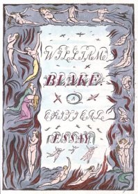 alt-text=WILLIAM BLAKE. A CRITICAL ESSAY (This book's title page with Blake's designs around lettering and border