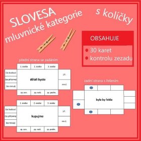 Slovesa - mluvnické kategorie s kolíčky - Český jazyk | UčiteléUčitelům.cz