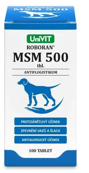 UniVIT Roboran MSM 500 pro psy 100 tablet