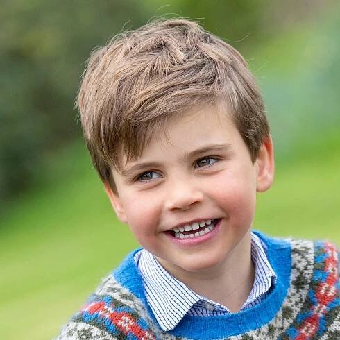 Prince Louis Smiles in a Wheelbarrow in His New 5th Birthday Portraits