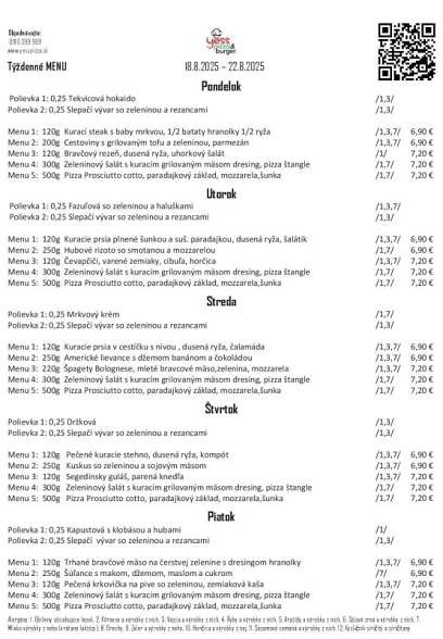 Denné menu Yess Pizza, Dúbravka | restauracie.sk
