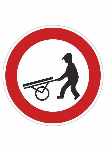 Dopravní značka B10, Zákaz vjezdu ručních vozíků