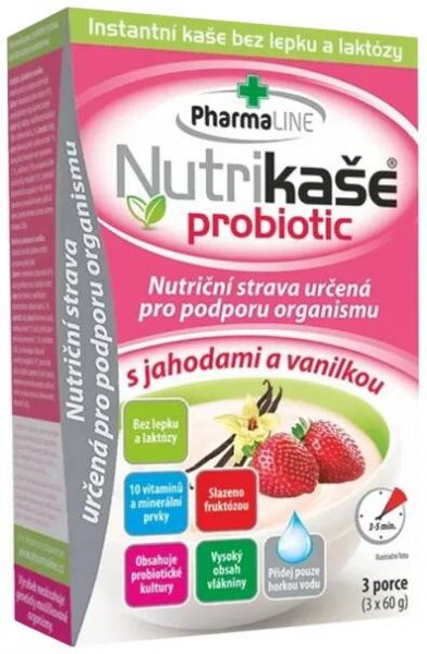 Mogador Nutrikaše probiotic s jahodami a vanilkou 180g (3x60g)