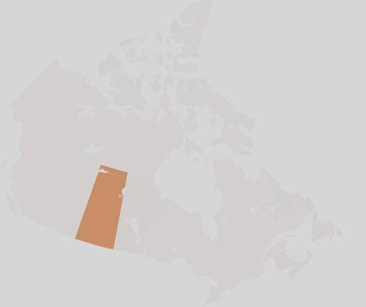Canadian map with Saskatchewan highlighted for McKercher