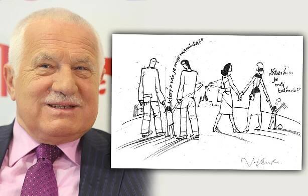 Klaus odmítá adopci homosexuály: Který ze dvou tatínků je maminka?
