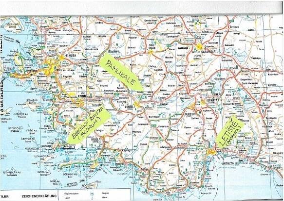 Mapa Turecko