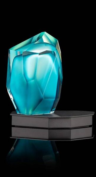 Crystal Rock - Crystal Rock, Table Lamp, Base Size, Blue