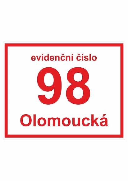 Evidenční číslo - Prostějov
