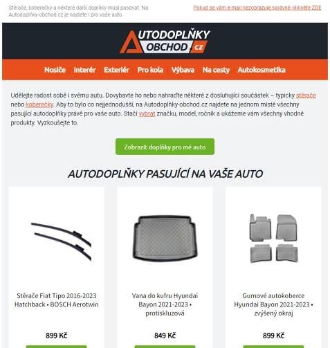 _ Přesně pasující doplňky pro vaše auto na jednom místě