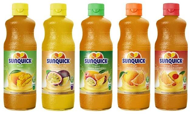 Sirup Sunquick Orange - Peach, koncentrovaný min. 50%, 580 ml