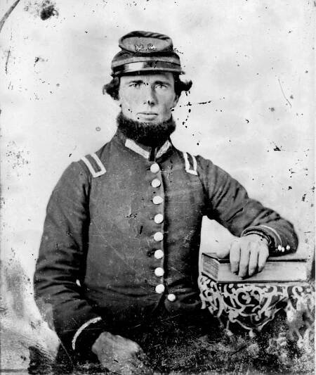 Joseph Henry Brooks in Civil War uniform. KHT has original and print.