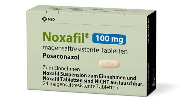 Verpackung des Arzneimittels Noxafil® (Posaconazol)