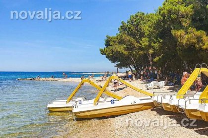 Povljana - možnost zapůjčení šlapedel, pláž Dubrovnik, ostrov Pag, Chorvatsko