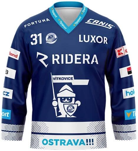 Modrý fanouškovský dres HC Vítkovice Ridera pro sezónu 2023/24