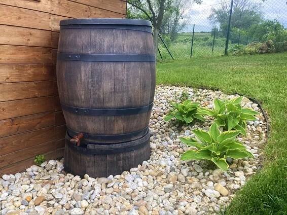 ROTO SUD na dešťovou vodu 240 L, imitace hnědého dřeva