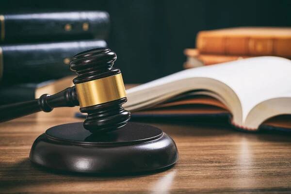 A gavel and law book