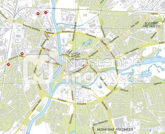 Nástěnná mapa Královéhradecký kraj | nastennemapy.cz