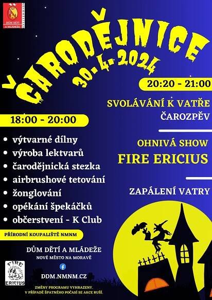 Čarodějnice Nové Město na Moravě