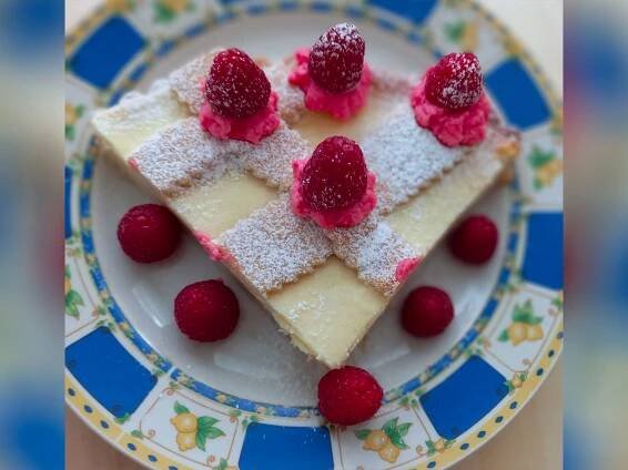 Křehký koláč mřížkový s tvarohem, mascarpone a malinami – bezlepkové recepty Adveni