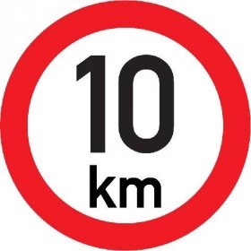 Značka Označení nejvyšší povolené rychlosti 10 km