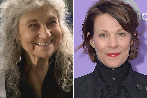 Lynn Cohen in 'The Hunger Games: Catching Fire' (2013) ; Lili Taylor attends the 2020 Sundance Film Festival on January 27, 2020 in Park City, Utah.