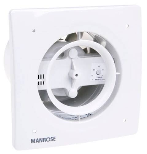 Manrose Rtdeco 100TC nástěnný ventilátor pro Vaši koupelnu či WC - Ventilátor s hladkým předním štítem Rtdeco pro Vaši koupelnu či WC.