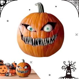 Halloweenská dýňová výzdoba, šikmooký squash Strašidelné řemeslné ozdoby Dýně Figurky Socha