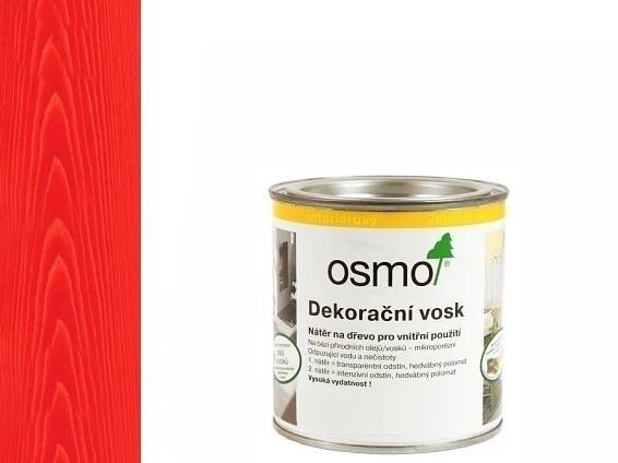OSMO 3104 Ohnivě červený Intenziv RAL 3000 dekorační vosk 0,375l | Supellex