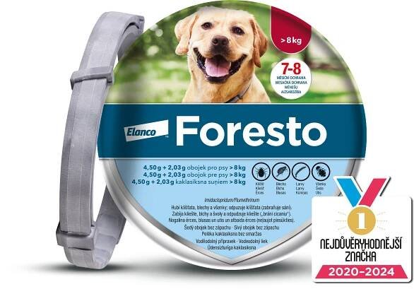 Foresto 4,50 g + 2,03 g obojek pro psy > 8 kg/70 cm