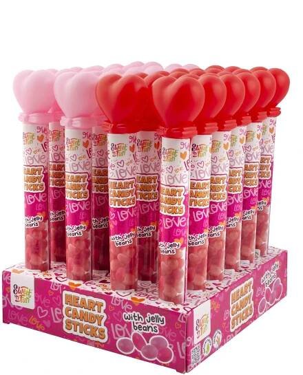 Heart Candy Stick - srdce s jelly beans 80g