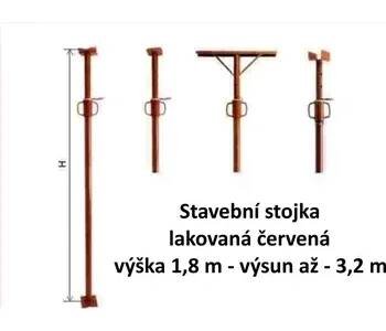 Lešení Stavební stojka lakovaná červená výška 1,8m - výsun až - 3,2 m