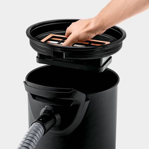Vysavač na popel a suché nečistoty AD 4 Premium: 1dílný filtrační systém