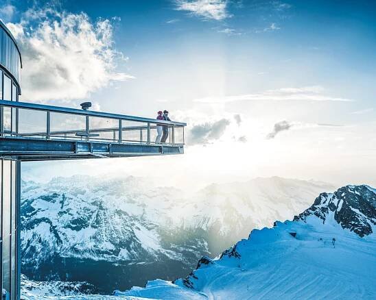 Aussichtsplattform am Kitzsteinhorn Gletscher