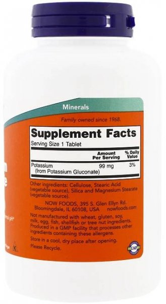 Draslík (Potassium Gluconate) 99mg, 250 tablet