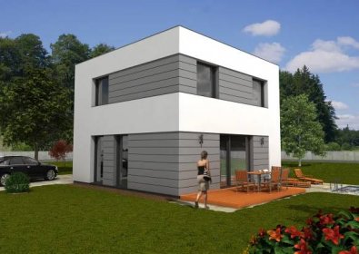 Moderní pasivní dům levný 5+kk s plochou střechou, RD 512_A | Typové projekty - pasivní domy | Projekty domů cz