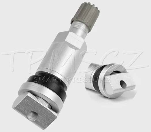 TPMS-15 náhradní ventil pro TPMS senzory - kovový šedý