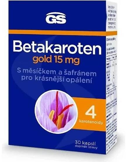 Doplněk stravy Betakaroten gold s měsíčkem a šafránem 15 mg GS
