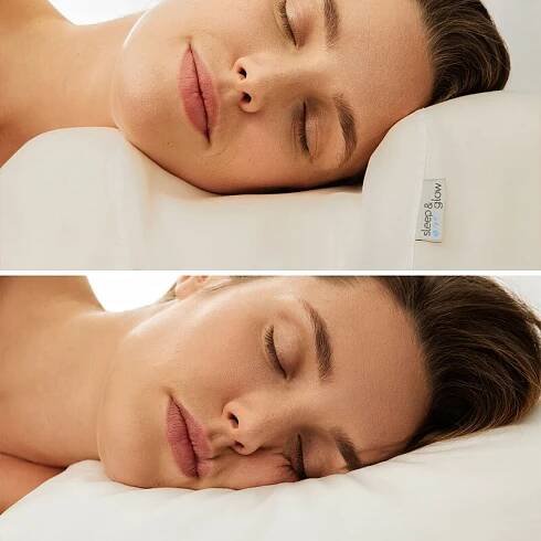 Sleep&Glow POLŠTÁŘ OMNIA S POVLAKEM PROTI SPÁNKOVÝM VRÁSKÁM