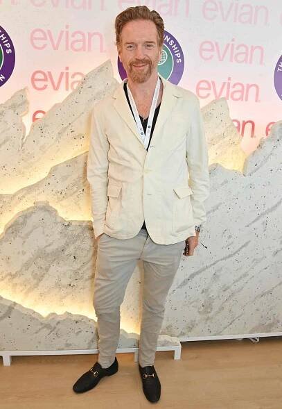 Damian Lewis attends the evian 'Mountain Of Youth' VIP Suite during day eight of Wimbledon 2025
