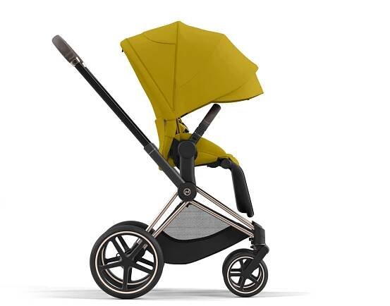 CYBEX Kočárek Priam 4.0 Rosegold, seat pack, lux carry cot Mustard Yellow