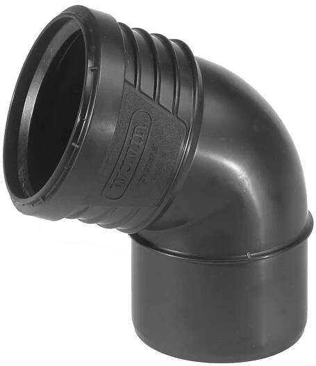 Koleno odpadní odhlučněné Wavin SiTech+ PP STB 67°, DN 125, černá