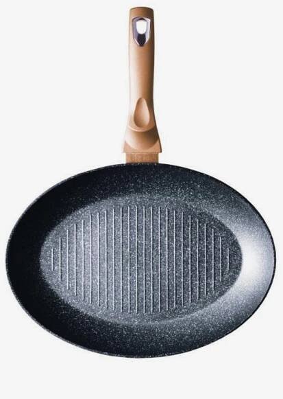 Pánev na ryby a steaky s mramorovým povrchem 35 cm Rosegold Metallic Line