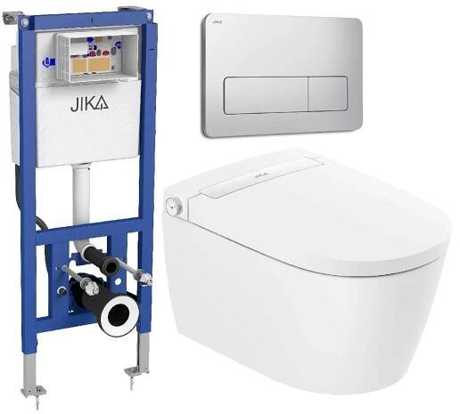 Jika Set modulu, bidetovacího WC a tlačítka, chrom MILASETCRM