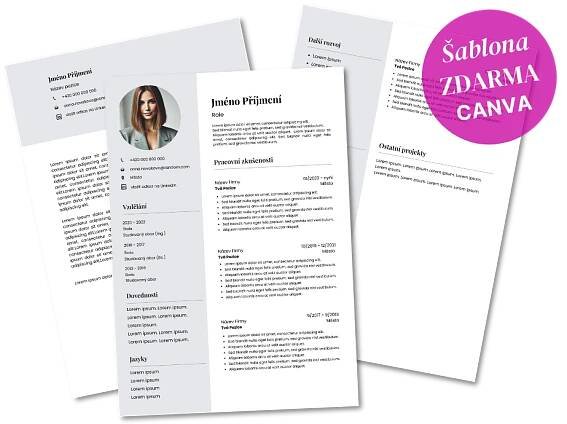 Moderní šablona životopisu (zdarma ke stažení)