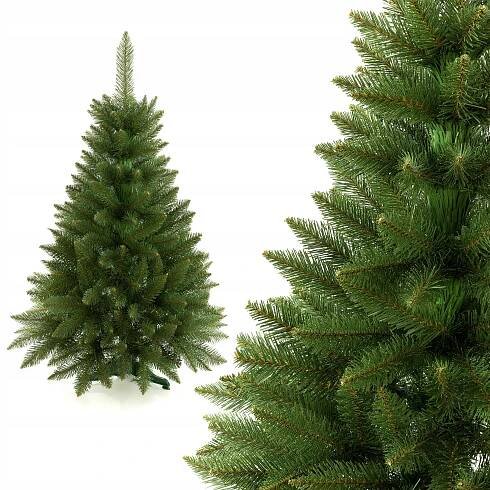 Hustý Umělý vánoční stromeček Smrk Východní 100 cm, realistické PVC + stojan