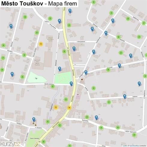 Město Touškov - mapy | Kurzy.cz