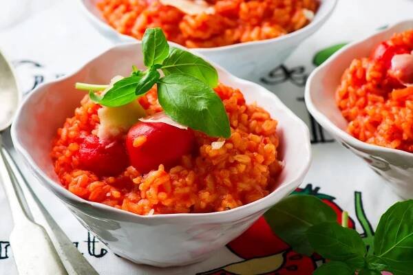Recept na rajčatové rizoto s proteiny