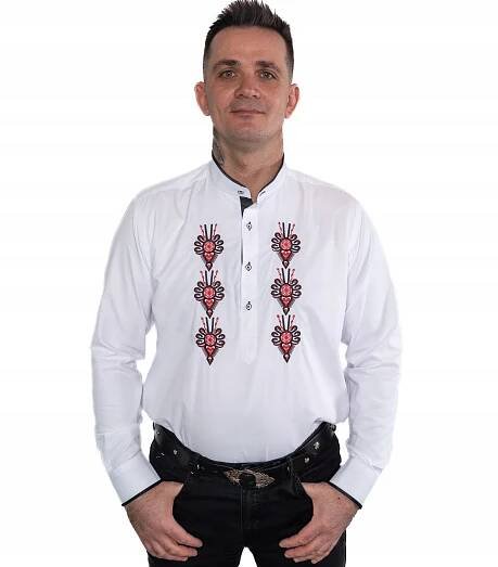 Horalská košile vyšívaná z bavlny, folková