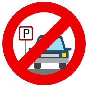 Žádné parkování Zákazová značka vektorové ilustrace. Plochý design. Barevné grafiky — Ilustrace